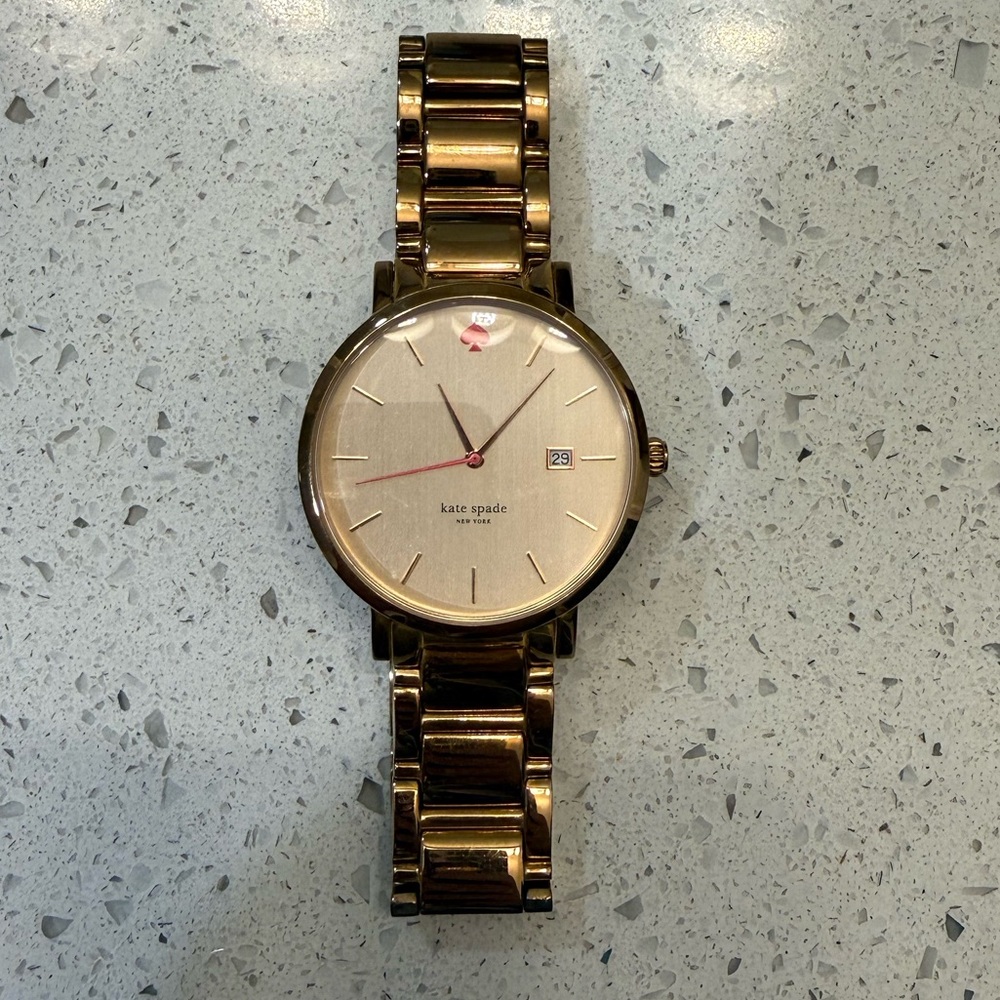 Kate Spade Rose Gold-Tone Watch with Cream Dial